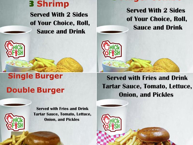 Chick O' Fish Menu