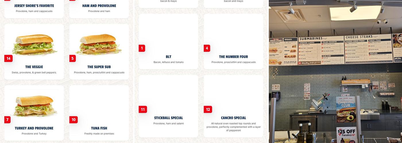 Jersey Mike's Subs Menu