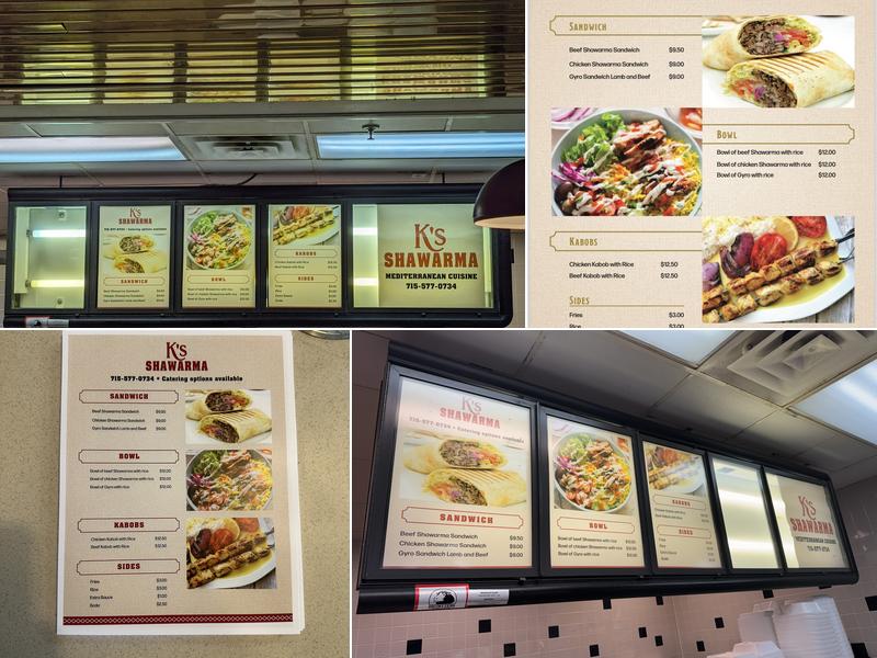 K’s Shawarma Menu