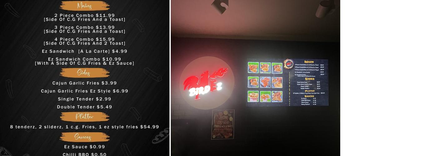 BirdEz Menu