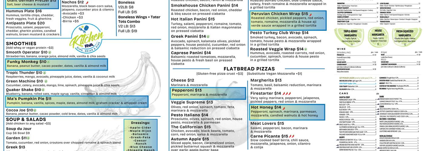 KitchenRVA Menu