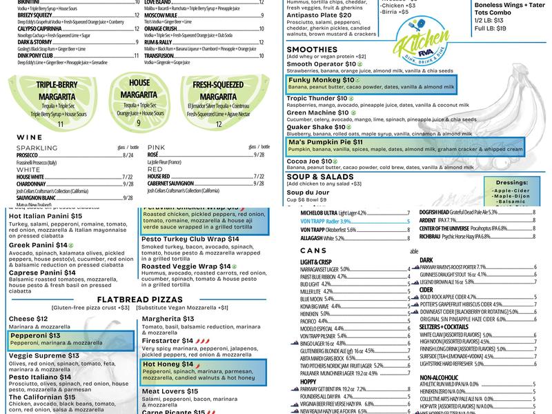 KitchenRVA Menu