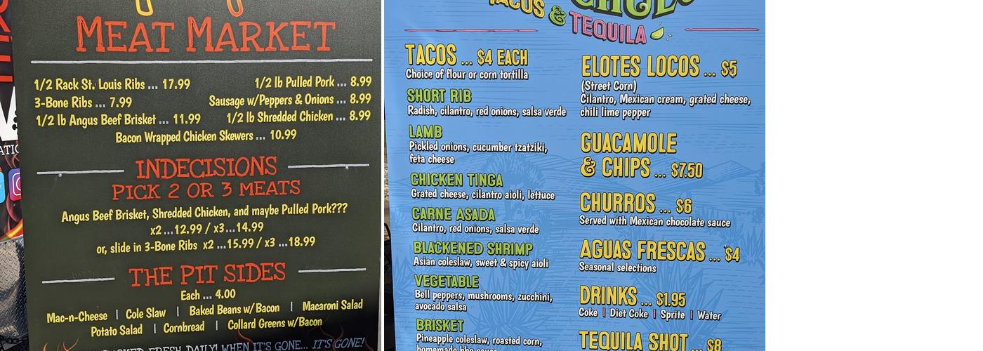 The Yard Menu