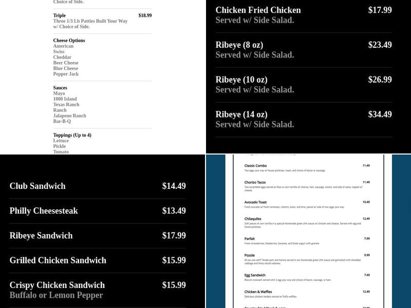 Jax Tap & Kitchen Menu
