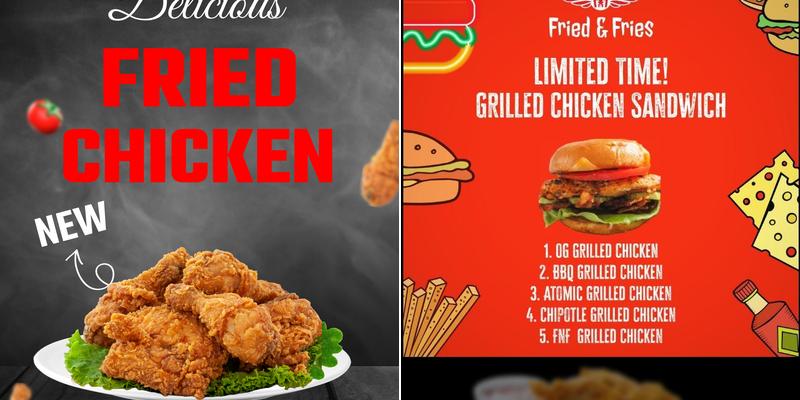 Fried and Fries, California Maryland Menu