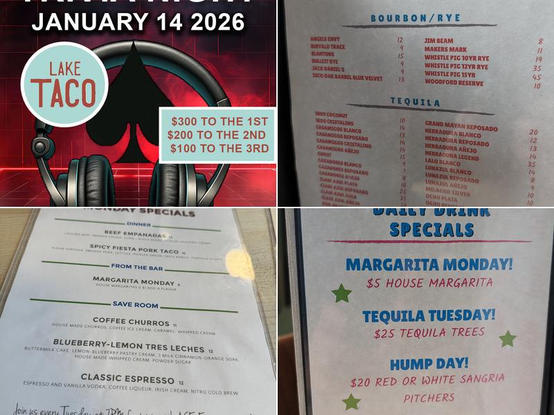 Lake Taco Menu
