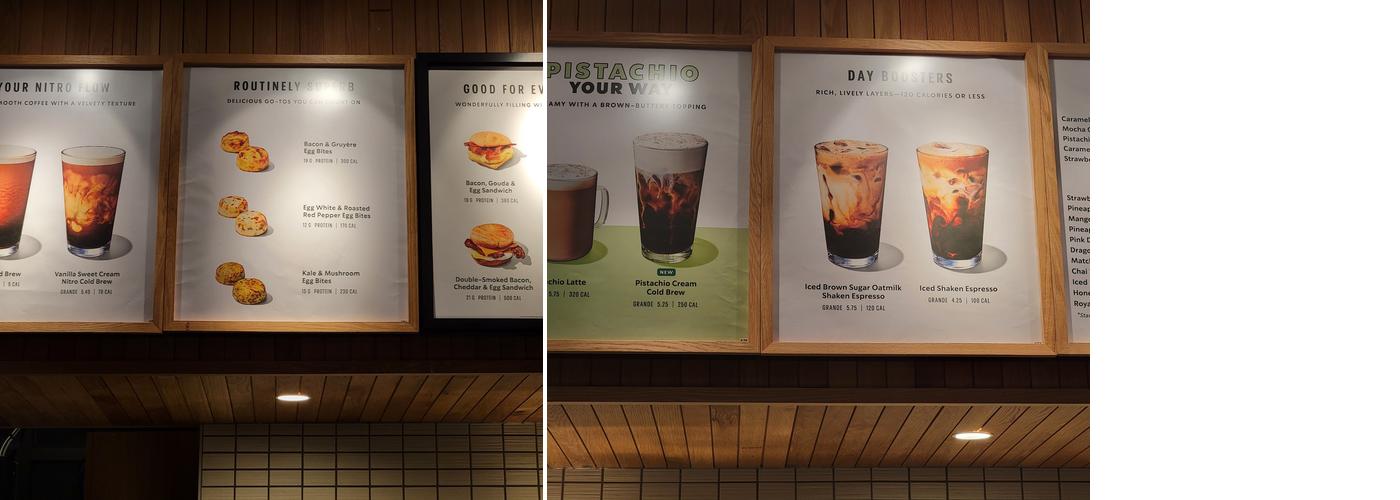 Starbucks Menu