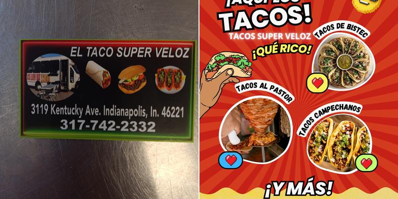 El Taco Super Veloz Menu