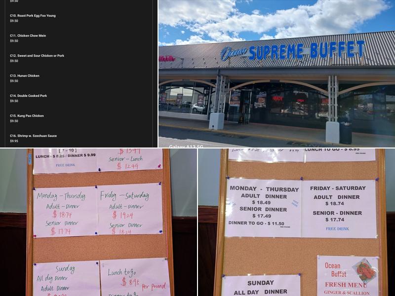 Ocean Buffet Menu