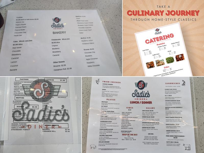 Sadie's Diner Menu