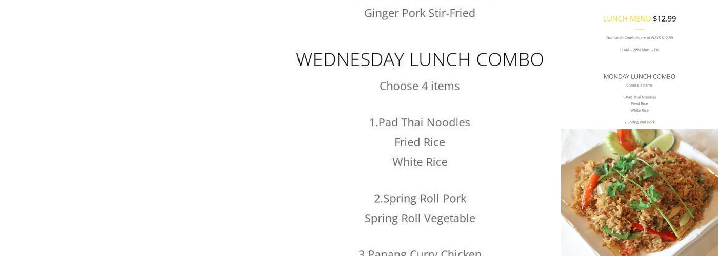 Panang Thai Express Menu