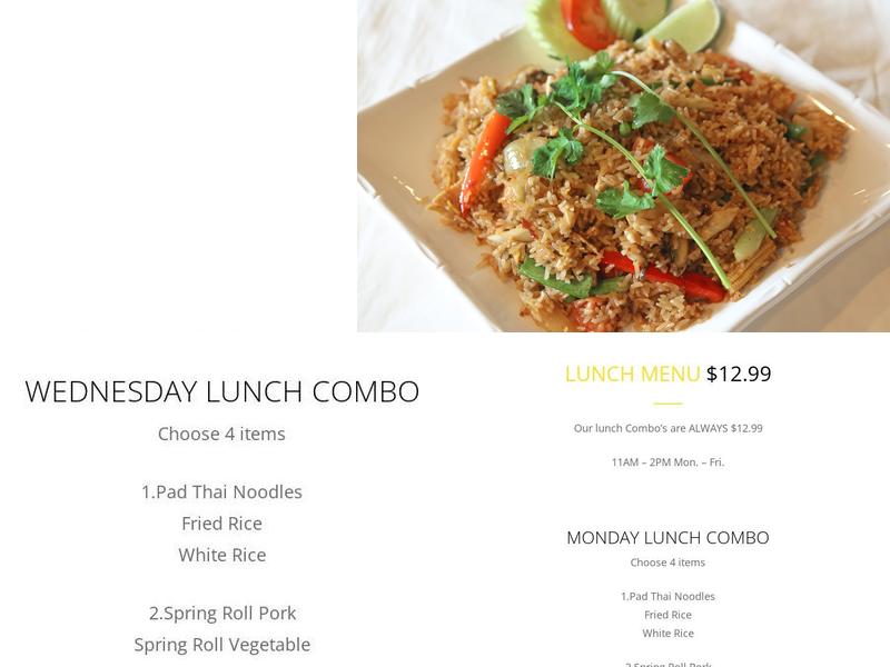 Panang Thai Express Menu