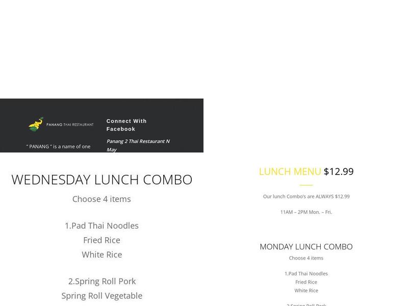 Panang Thai Express Menu