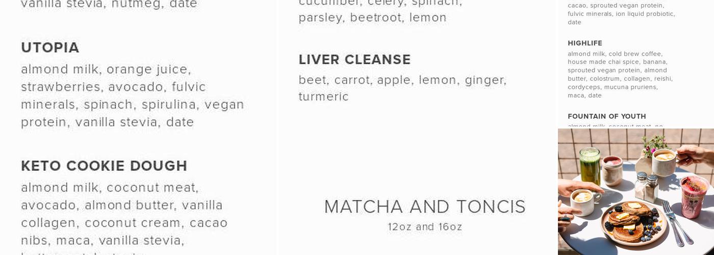 Wildcraft Kitchen Menu