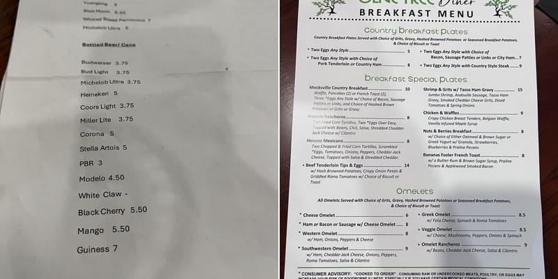 Olive Tree Menu