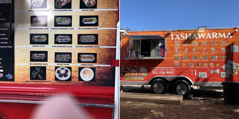 Tx shawarma Menu