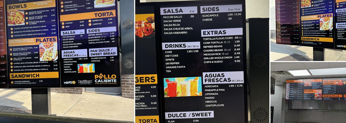 POLLO CALIENTE Menu