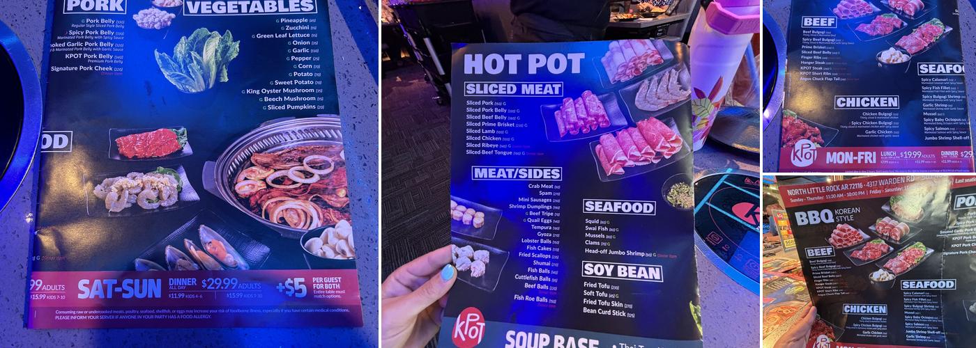 KPot Menu