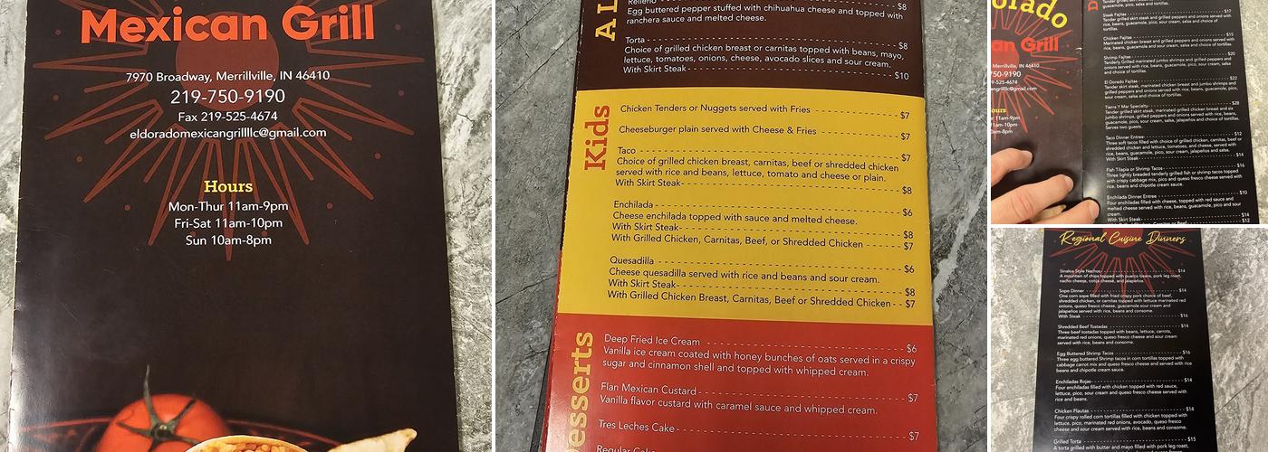 El Dorado Mexican Grill Menu