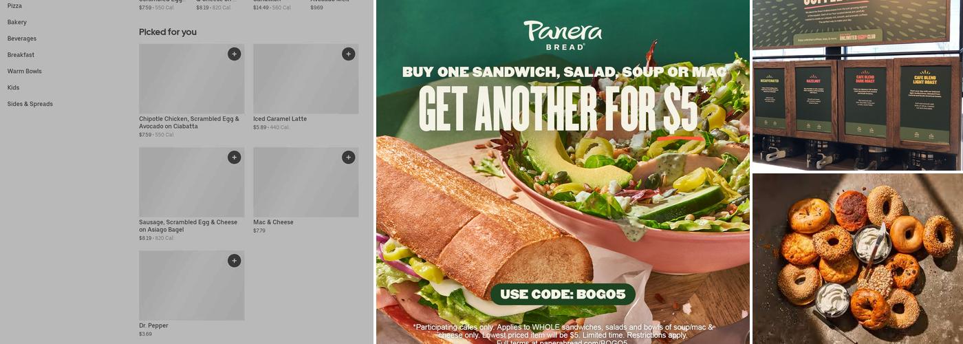 Panera Bread Menu