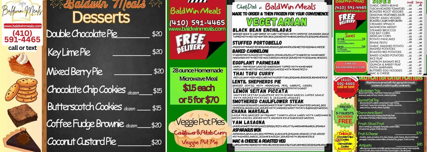 baldwin meals Menu