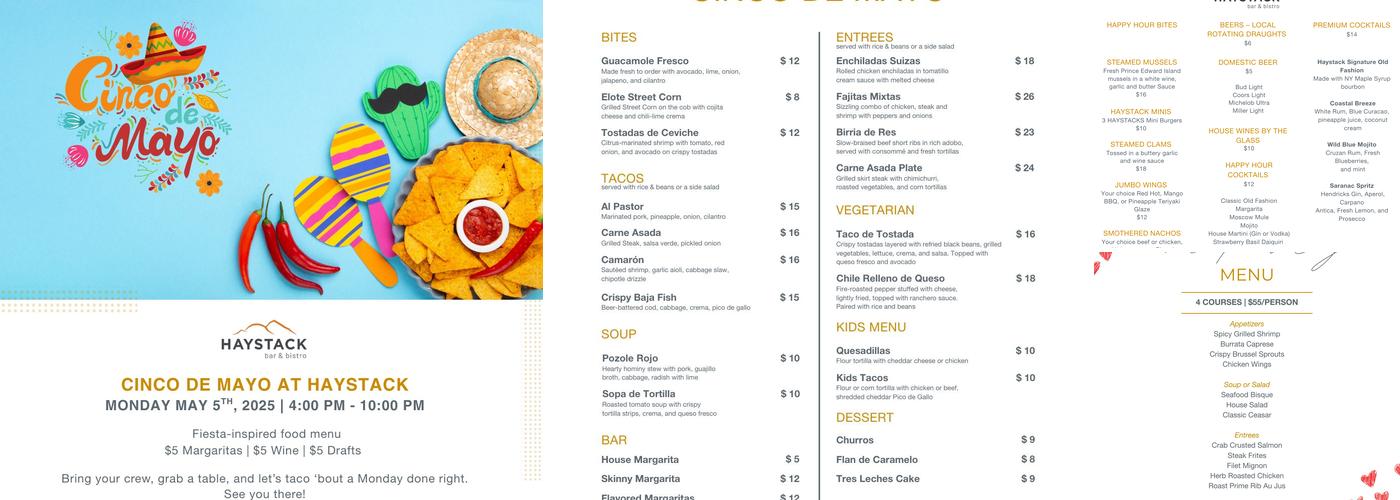 Haystack Bar & Bistro Menu