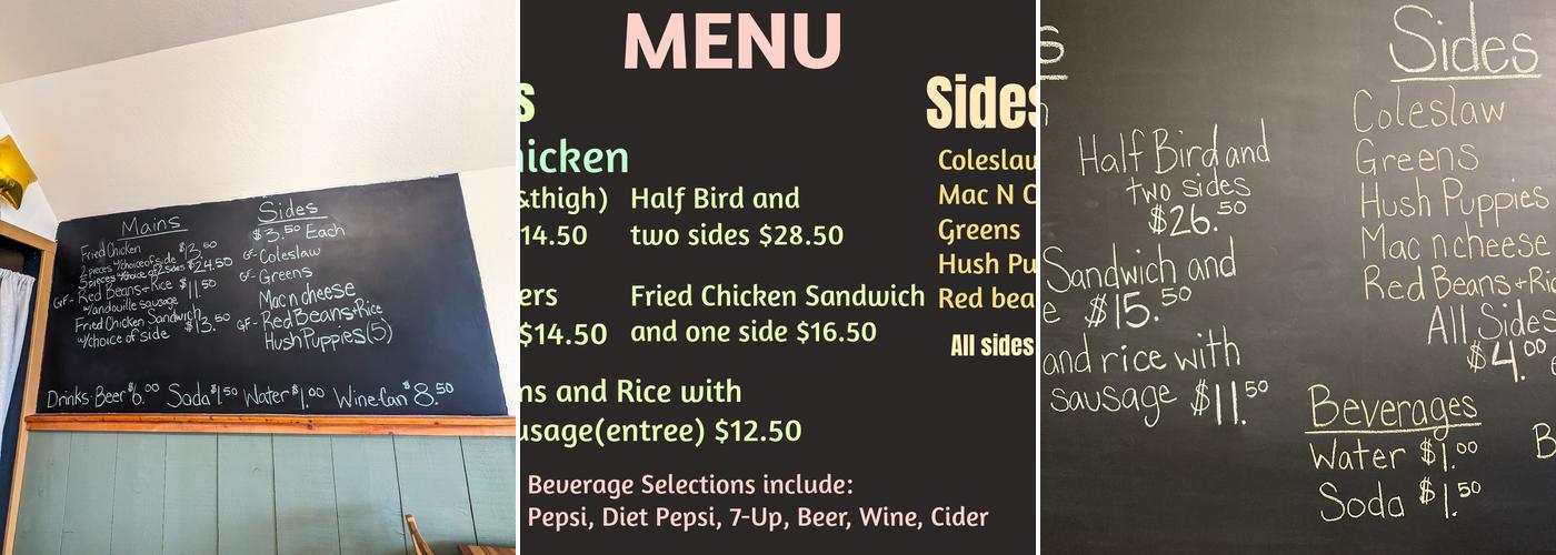 Hen & Flour Menu