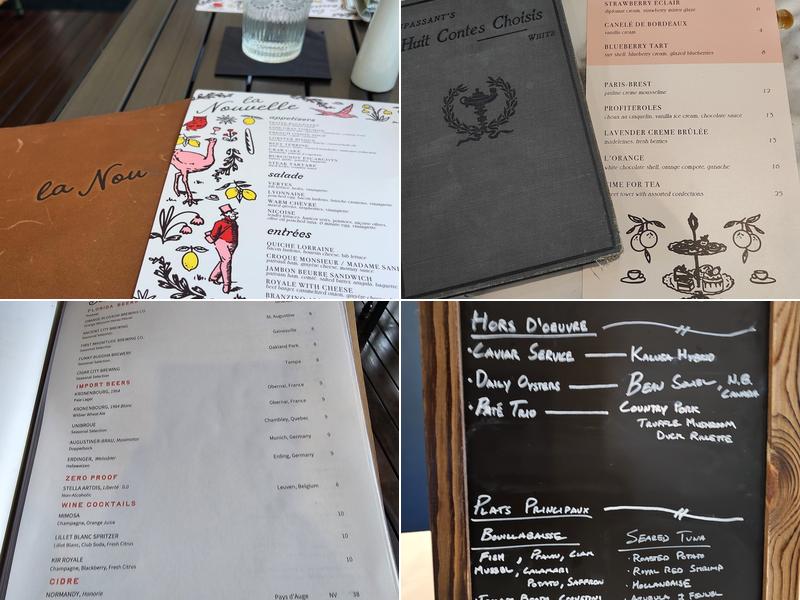 La Nouvelle Bistro Menu