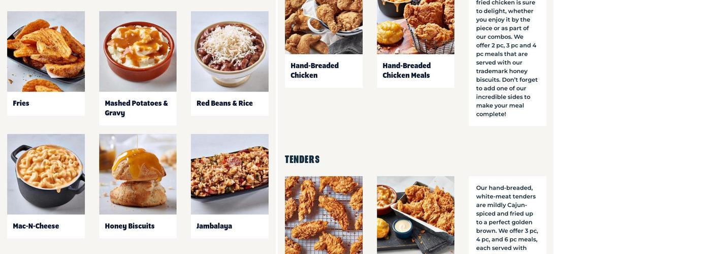 Krispy Krunchy Chicken Menu
