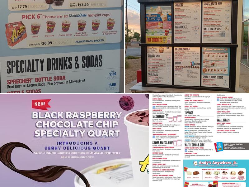 Andy's Frozen Custard Menu