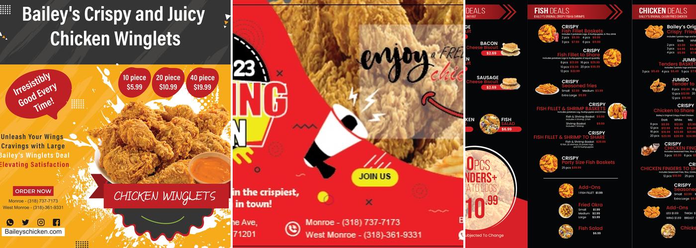 Bailey's Crispy Fried Chicken & Fish - Forsythe Monroe Menu