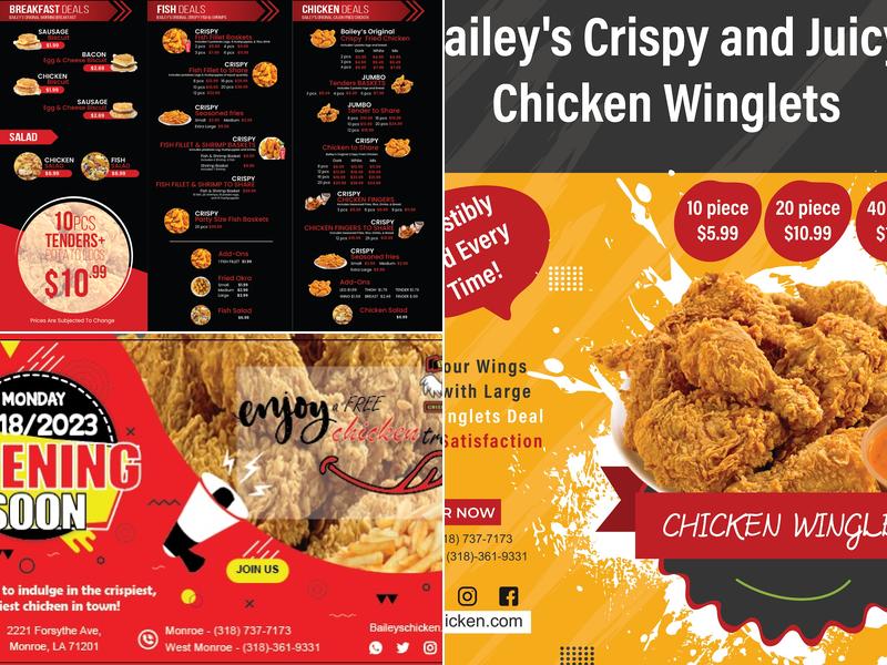 Bailey's Crispy Fried Chicken & Fish - Forsythe Monroe Menu