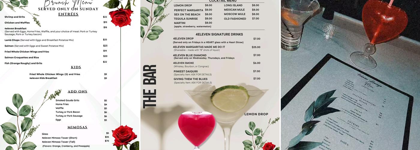 4eleven Lounge Menu