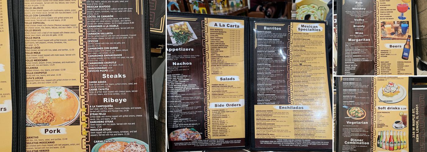El sombrero Menu