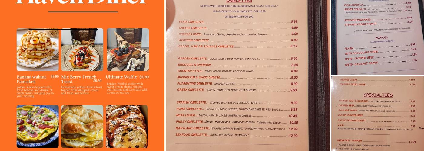 Haven Diner Menu