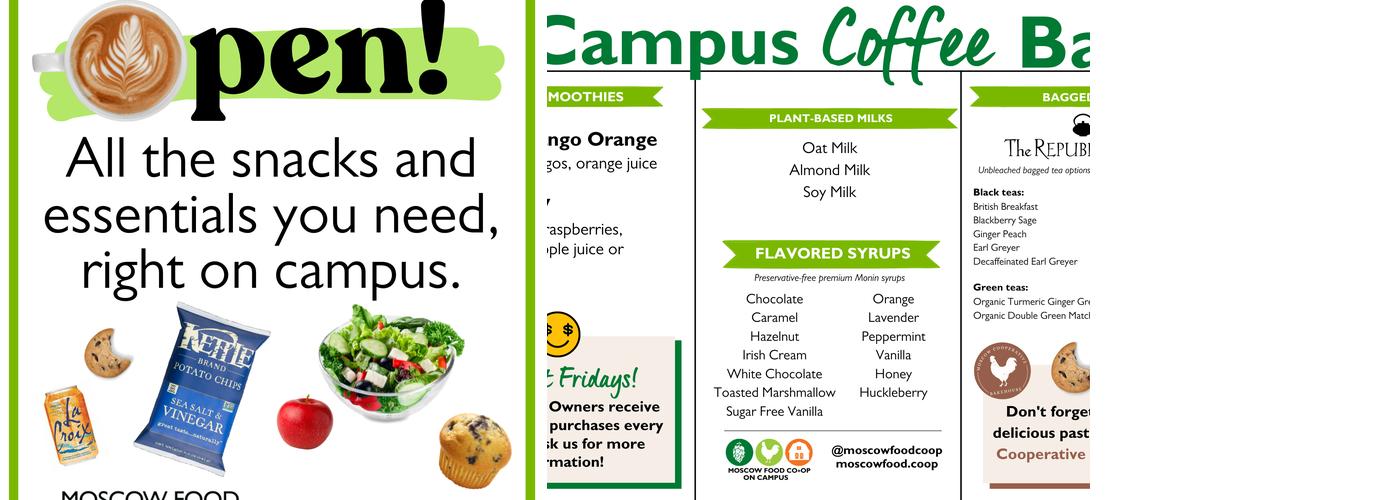 Co-op on Campus Menu