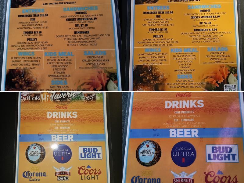 Sipp & Eat Tavern Menu