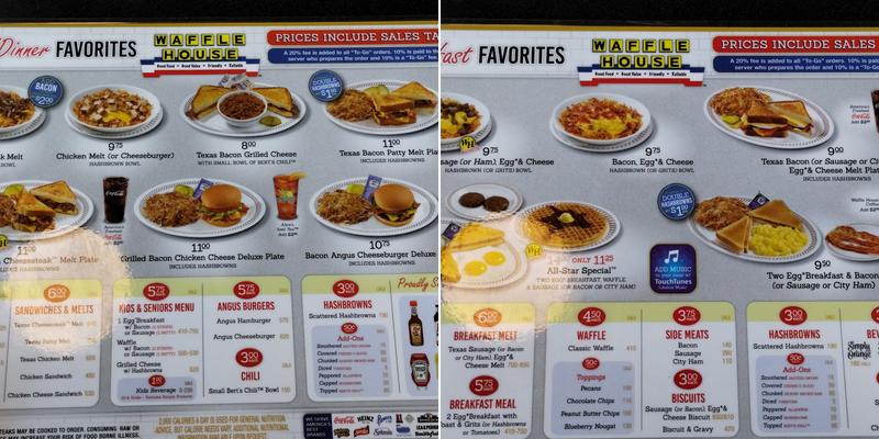 Waffle House Menu