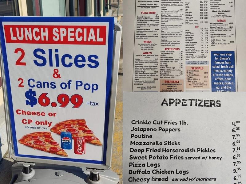 Lil Gingers Deli Menu