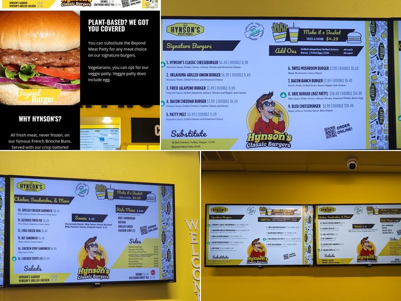 Hynson’s Classic Burgers Edmond Menu