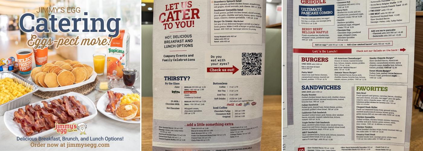 Jimmy's Egg - Odessa Menu