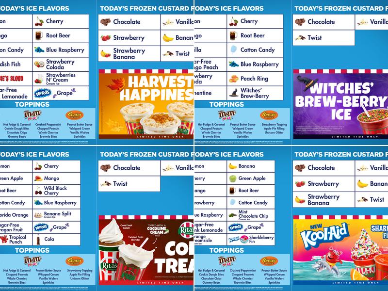 Rita's Italian Ice & Frozen Custard Menu