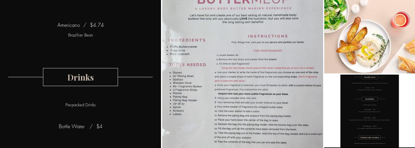 The Sober Social Menu