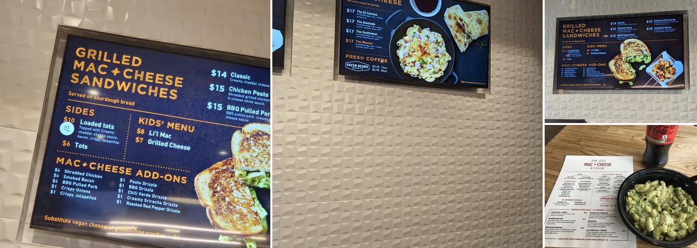 Mac + Cheese Kitchen Menu