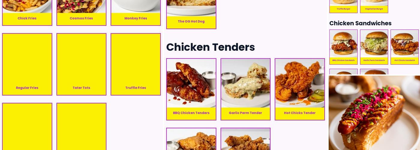 Cosmos Burger Menu