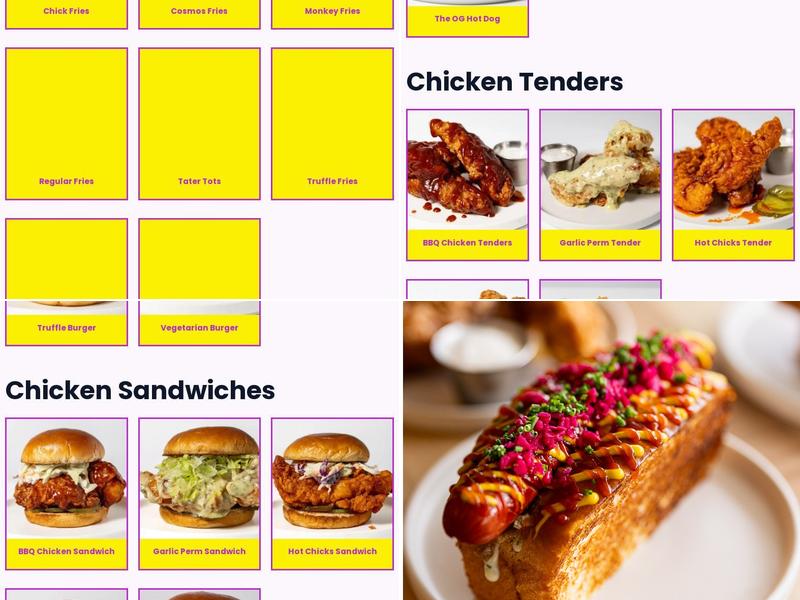 Cosmos Burger Menu