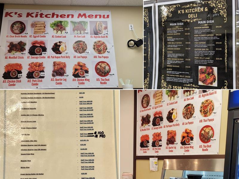 K’s Kitchen and Deli Menu