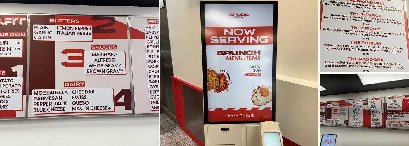 Spuds Potato Bar Menu