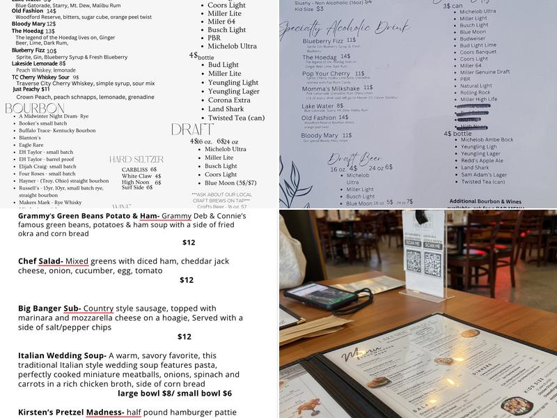 Lakeside Hideout Menu
