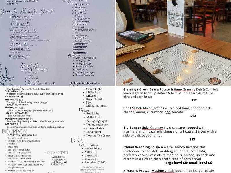 Lakeside Hideout Menu